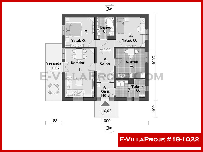 Gazbeton Çelik Ev 100 m² Tek Katlı (3+1) - Görsel 2