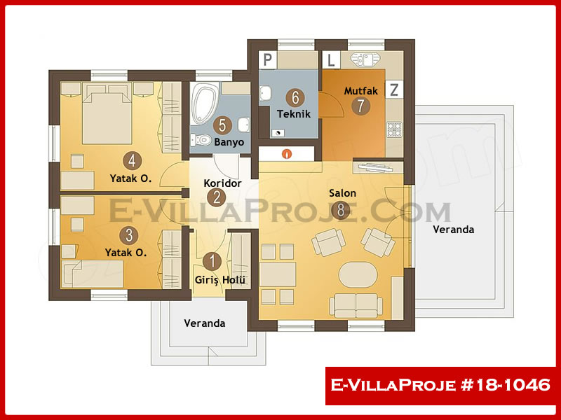 Gazbeton Çelik Ev 102 m² Tek Katlı (3+1) - Görsel 2