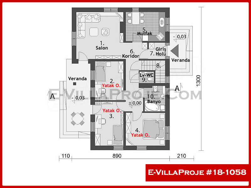 Gazbeton Çelik Ev 102 m² Tek Katlı (3+1) - Görsel 2