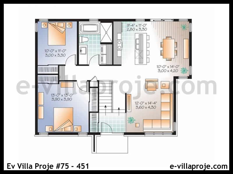 Gazbeton Çelik Ev 104 m² Tek Katlı (3+1) - Görsel 2
