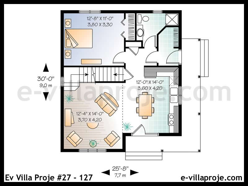 Gazbeton Çelik Ev 105 m² Dubleks (3+1) - Görsel 2