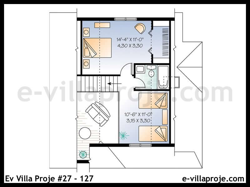 Gazbeton Çelik Ev 105 m² Dubleks (3+1) - Görsel 3