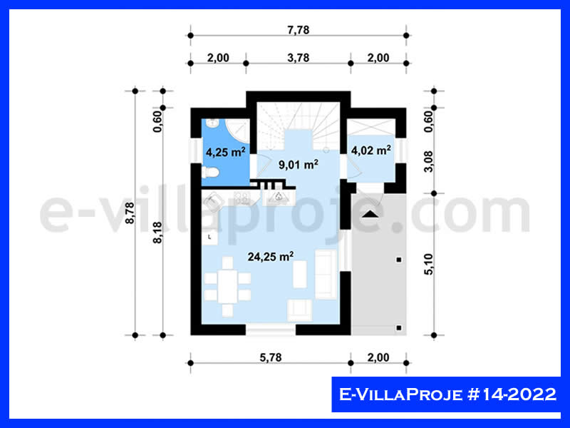 Gazbeton Çelik Ev 106 m² Dubleks (3+1) - Görsel 2