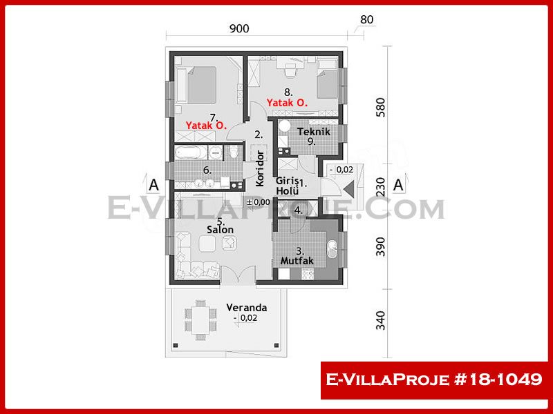 Gazbeton Çelik Ev 106 m² Tek Katlı (3+1) - Görsel 2