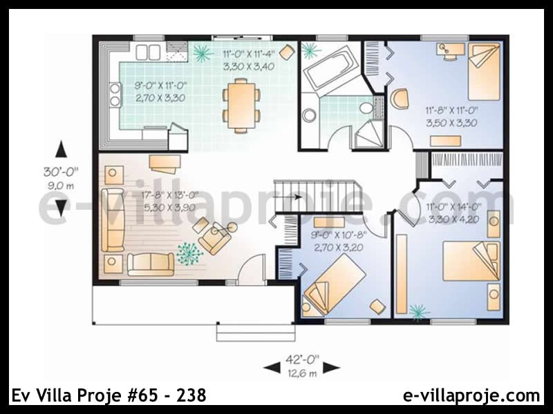 Gazbeton Çelik Ev 107 m² Tek Katlı (3+1) - Görsel 2