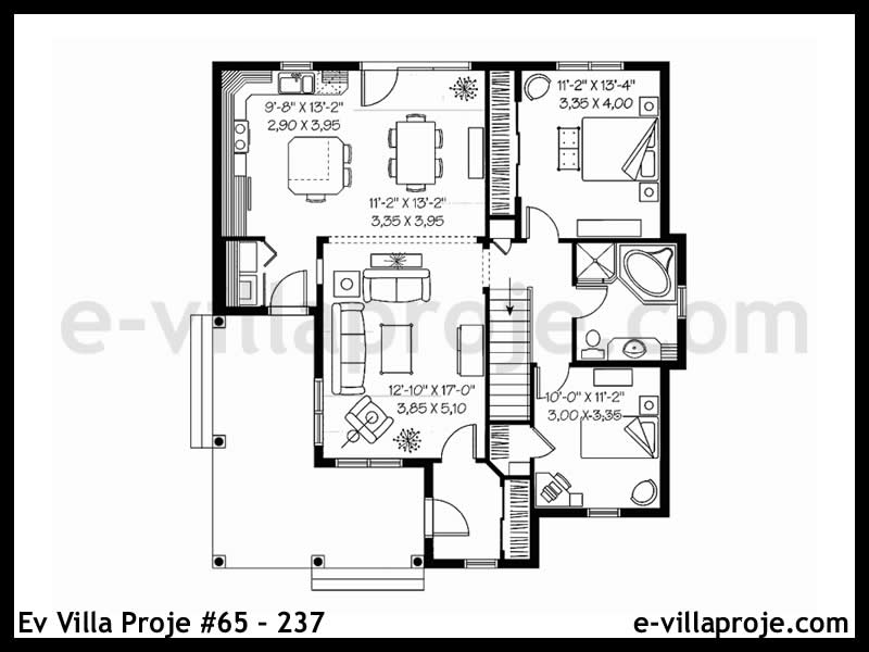 Gazbeton Çelik Ev 107 m² Tek Katlı (3+1) - Görsel 2