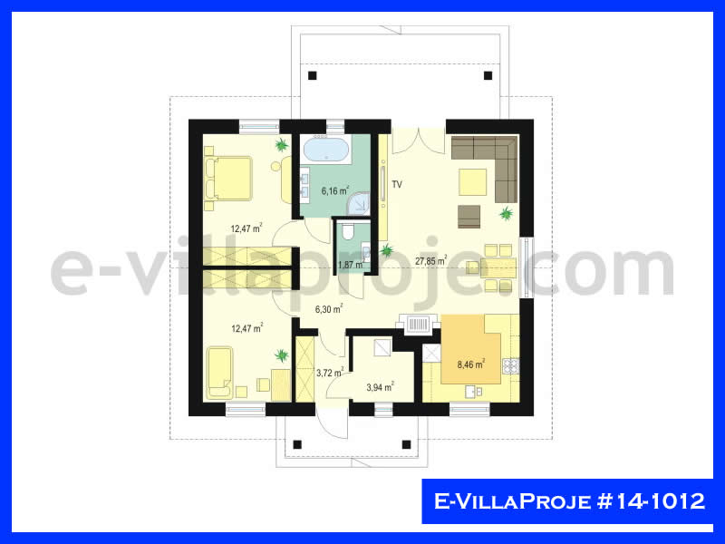 Gazbeton Çelik Ev 108 m² Tek Katlı (3+1) - Görsel 2