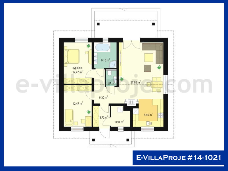 Gazbeton Çelik Ev 108 m² Tek Katlı (3+1) - Görsel 2