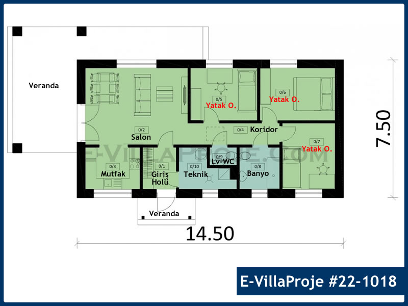 Gazbeton Çelik Ev 109 m² Tek Katlı (3+1) - Görsel 2