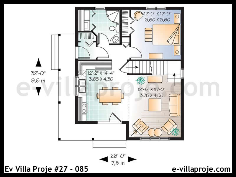 Gazbeton Çelik Ev 110 m² Dubleks (3+1) - Görsel 2
