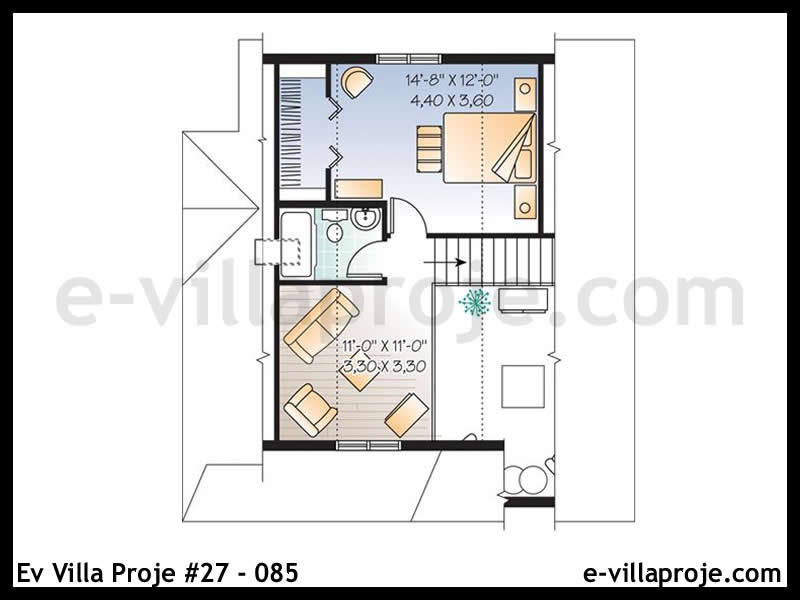 Gazbeton Çelik Ev 110 m² Dubleks (3+1) - Görsel 3