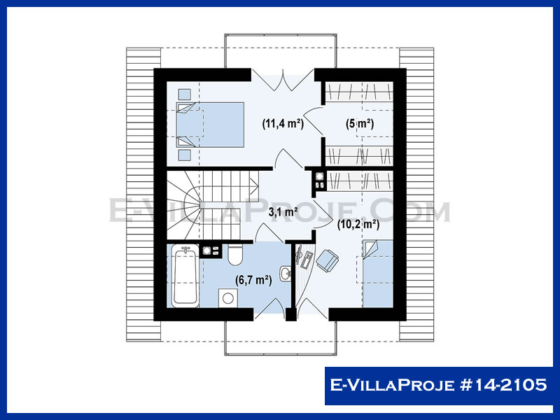 Gazbeton Çelik Ev 110 m² Dubleks (3+1) - Görsel 3