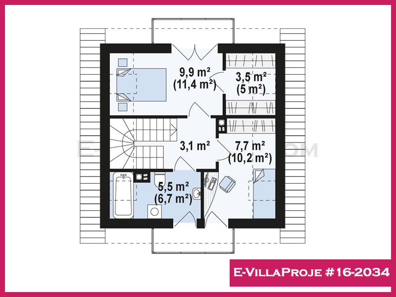 Gazbeton Çelik Ev 111 m² Dubleks (3+1) - Görsel 3