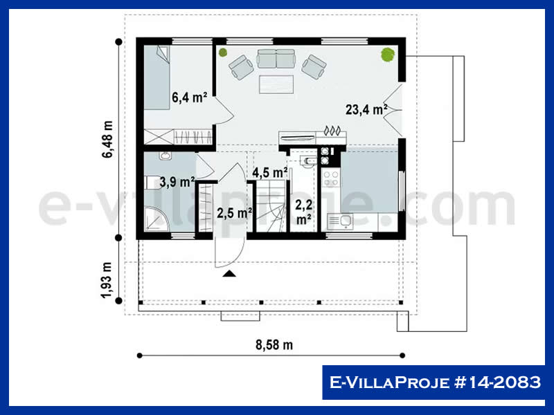 Gazbeton Çelik Ev 112 m² Dubleks (3+1) - Görsel 2