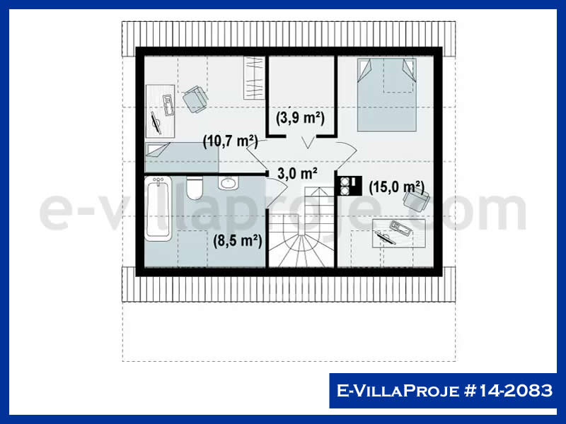 Gazbeton Çelik Ev 112 m² Dubleks (3+1) - Görsel 3