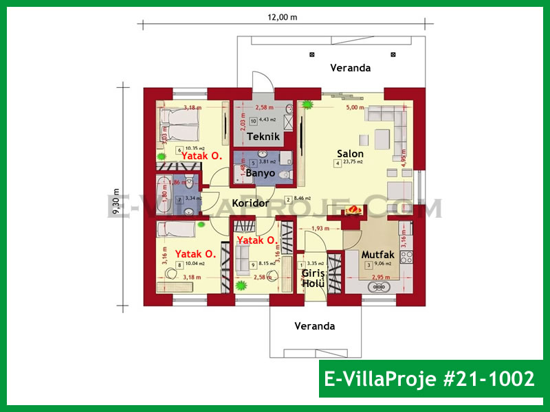 Gazbeton Çelik Ev 112 m² Tek Katlı (3+1) - Görsel 2