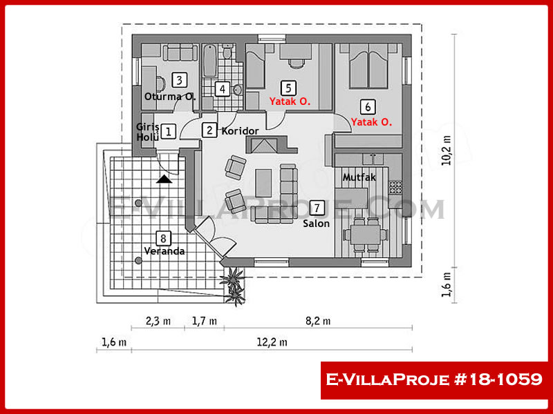 Gazbeton Çelik Ev 112 m² Tek Katlı (3+1) - Görsel 2