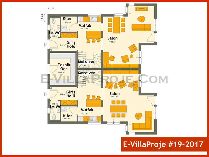 Gazbeton Çelik Ev 114 m² Dubleks (3+1) - Görsel 2