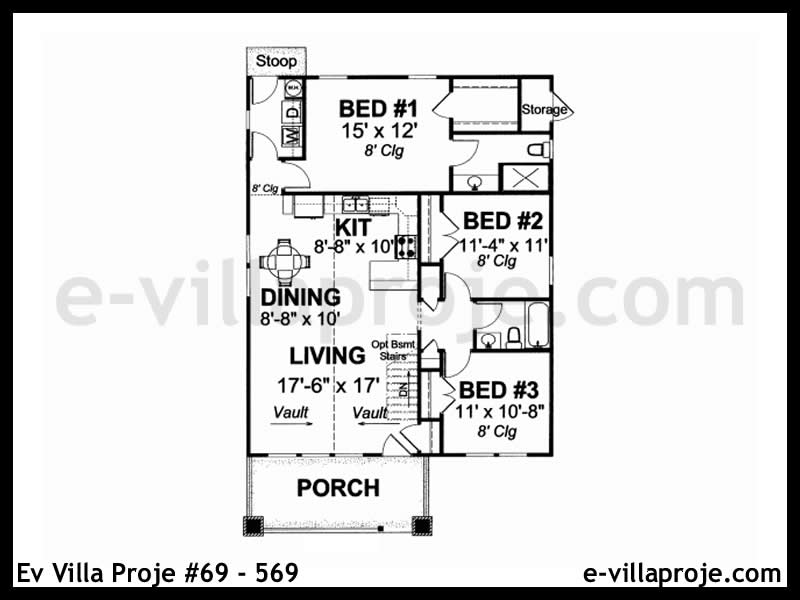 Gazbeton Çelik Ev 114 m² Tek Katlı (3+1) - Görsel 2