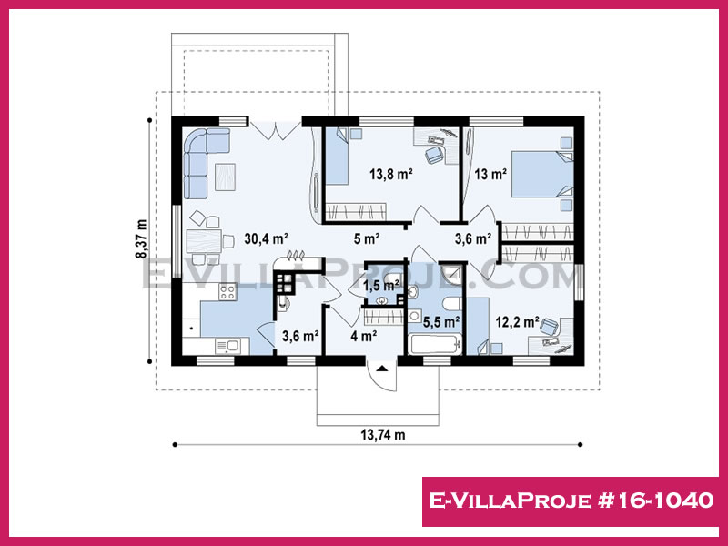 Gazbeton Çelik Ev 115 m² Tek Katlı (3+1) - Görsel 2