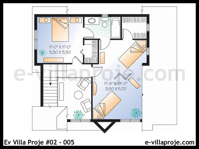 Gazbeton Çelik Ev 116 m² Dubleks (3+1) - Görsel 3