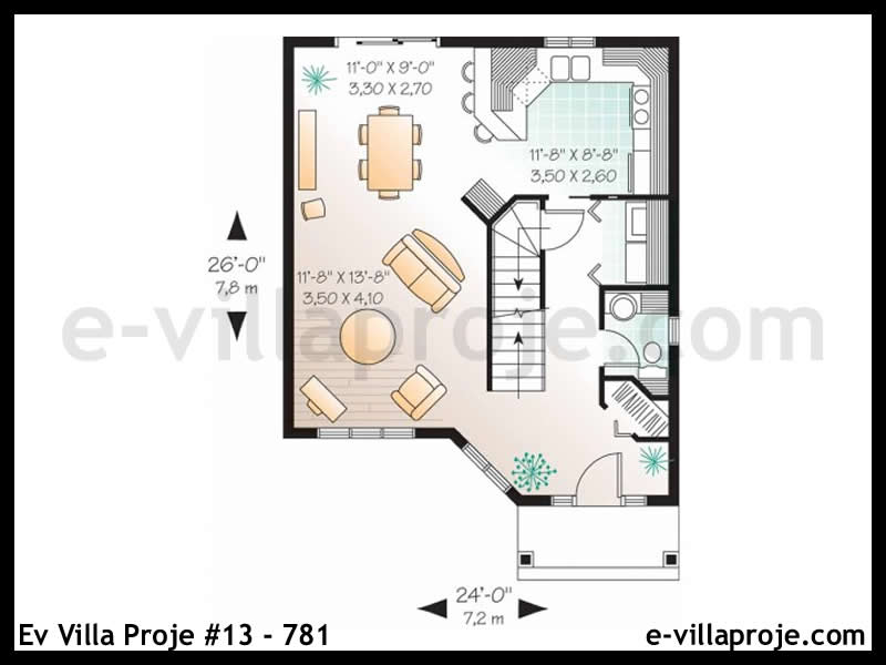 Gazbeton Çelik Ev 117 m² Dubleks (3+1) - Görsel 2