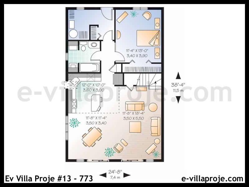 Gazbeton Çelik Ev 118 m² Dubleks (3+1) - Görsel 2