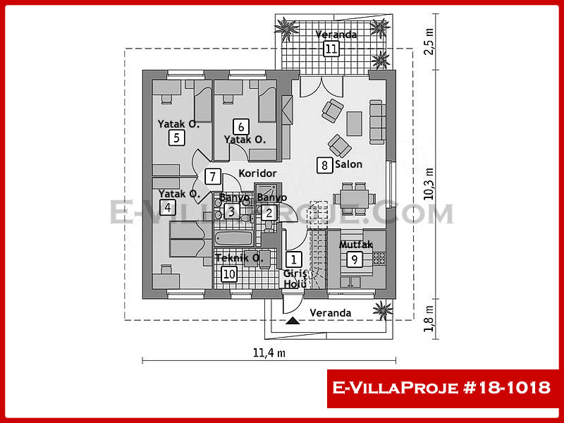 Gazbeton Çelik Ev 118 m² Tek Katlı (3+1) - Görsel 2
