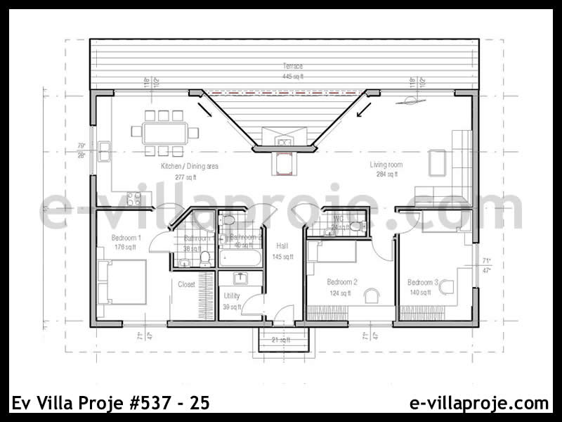 Gazbeton Çelik Ev 119 m² Tek Katlı (3+1) - Görsel 2
