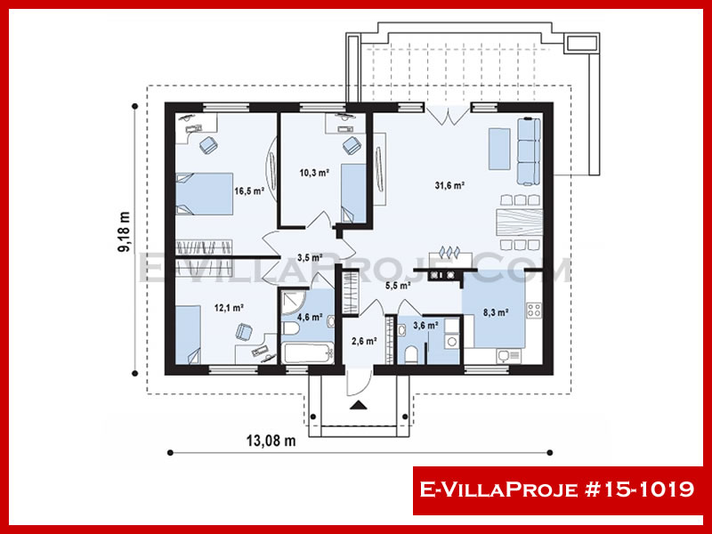 Gazbeton Çelik Ev 120 m² Tek Katlı (3+1) - Görsel 2