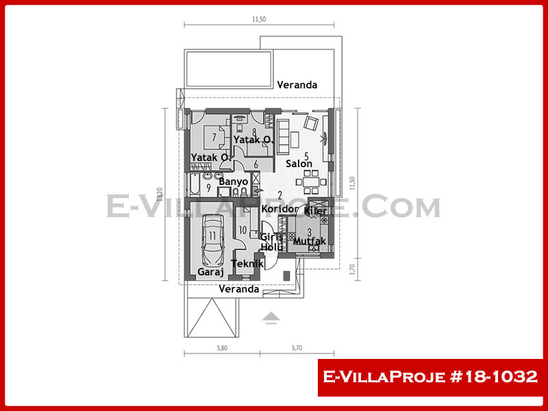 Gazbeton Çelik Ev 120 m² Tek Katlı (3+1) - Görsel 2