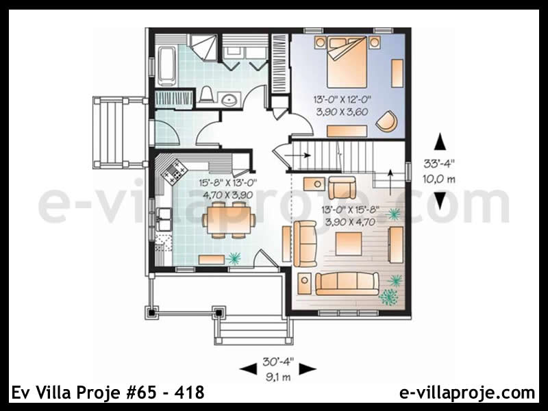 Gazbeton Çelik Ev 121 m² Dubleks (3+1) - Görsel 2