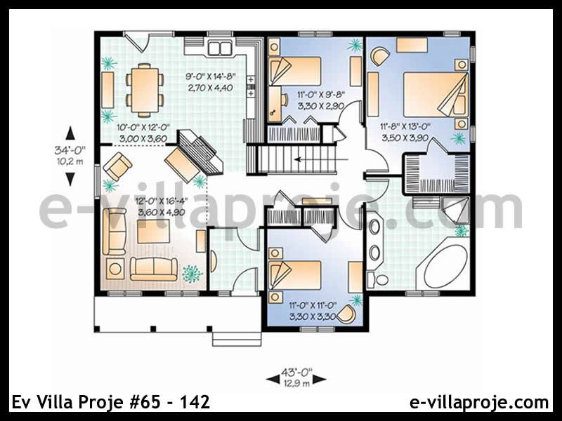 Gazbeton Çelik Ev 121 m² Tek Katlı (3+1) - Görsel 2