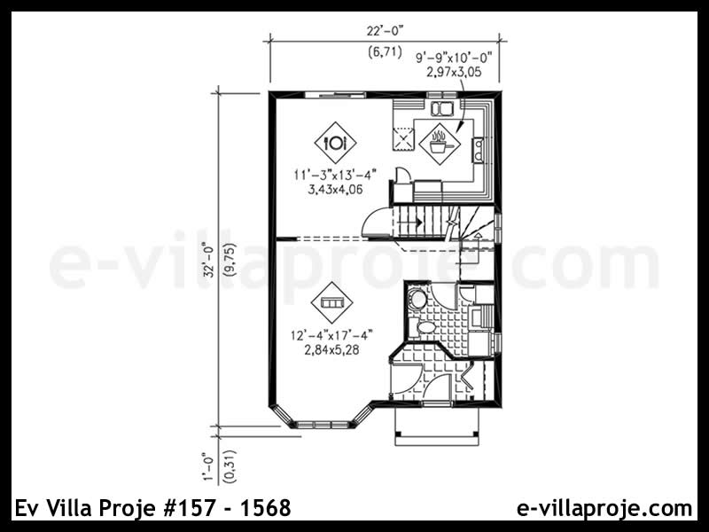 Gazbeton Çelik Ev 122 m² Dubleks (3+1) - Görsel 2