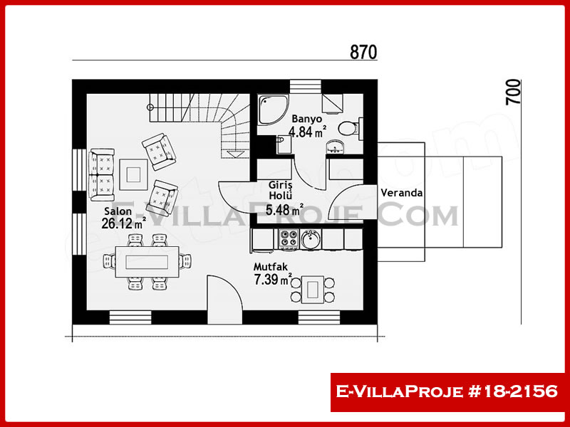 Gazbeton Çelik Ev 122 m² Dubleks (3+1) - Görsel 2