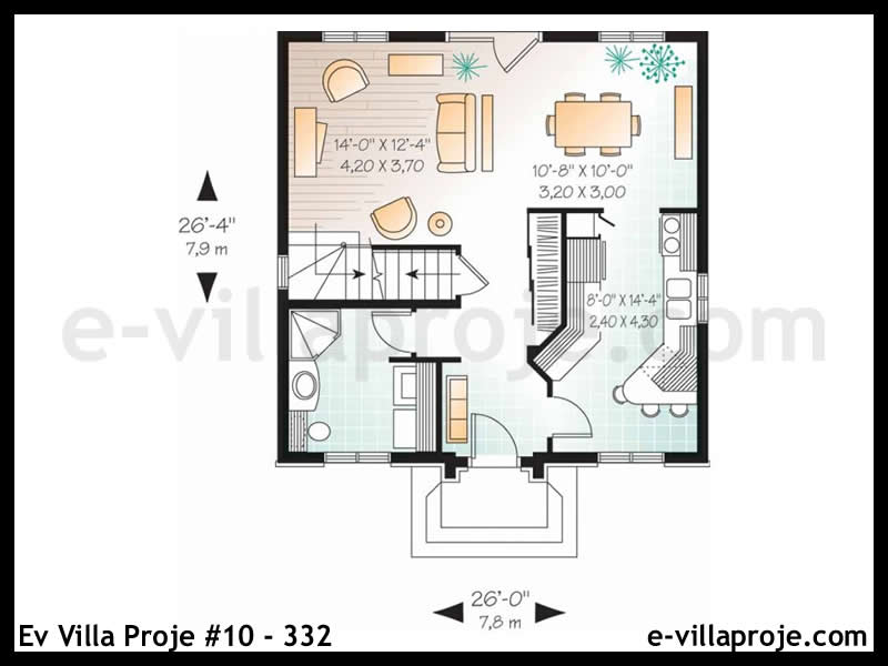 Gazbeton Çelik Ev 123 m² Dubleks (3+1) - Görsel 2
