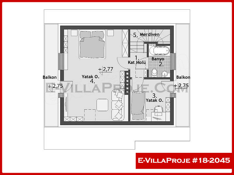 Gazbeton Çelik Ev 123 m² Dubleks (3+1) - Görsel 3