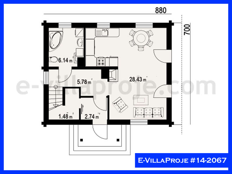 Gazbeton Çelik Ev 124 m² Dubleks (3+1) - Görsel 2
