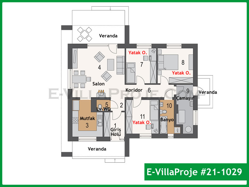 Gazbeton Çelik Ev 124 m² Tek Katlı (3+1) - Görsel 2