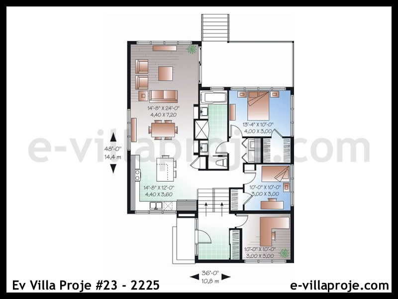 Gazbeton Çelik Ev 124 m² Tek Katlı (3+1) - Görsel 2