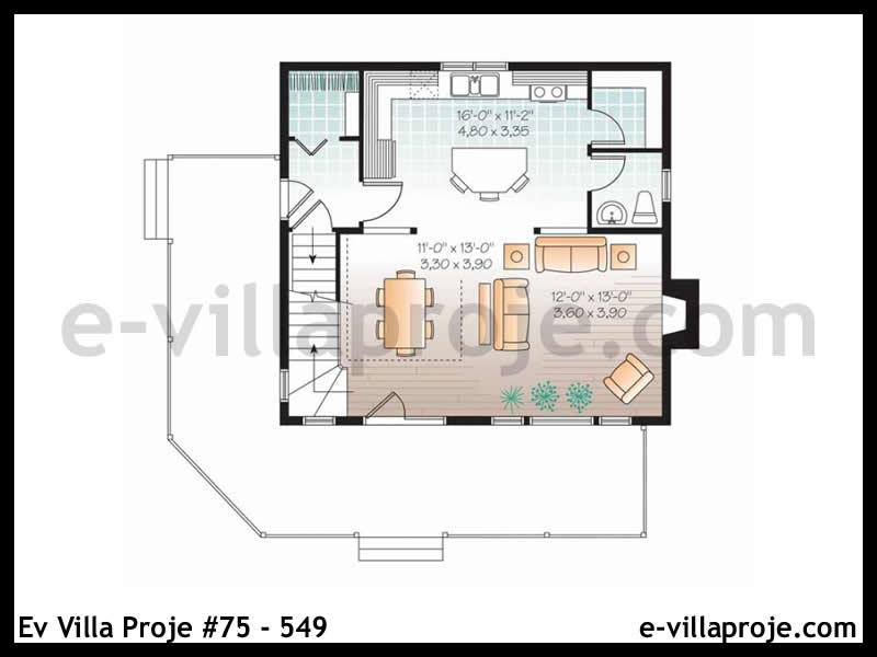 Gazbeton Çelik Ev 125 m² Dubleks (3+1) - Görsel 2