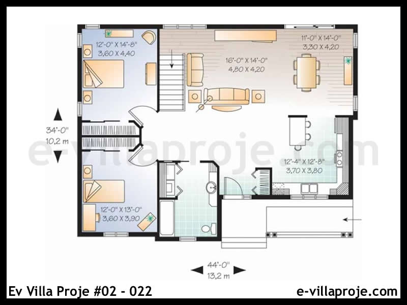 Gazbeton Çelik Ev 125 m² Tek Katlı (3+1) - Görsel 2