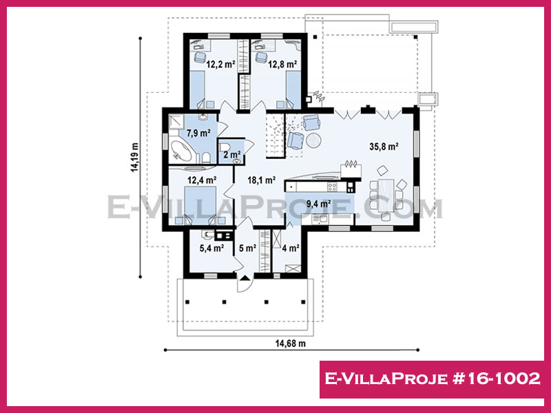 Gazbeton Çelik Ev 125 m² Tek Katlı (3+1) - Görsel 2