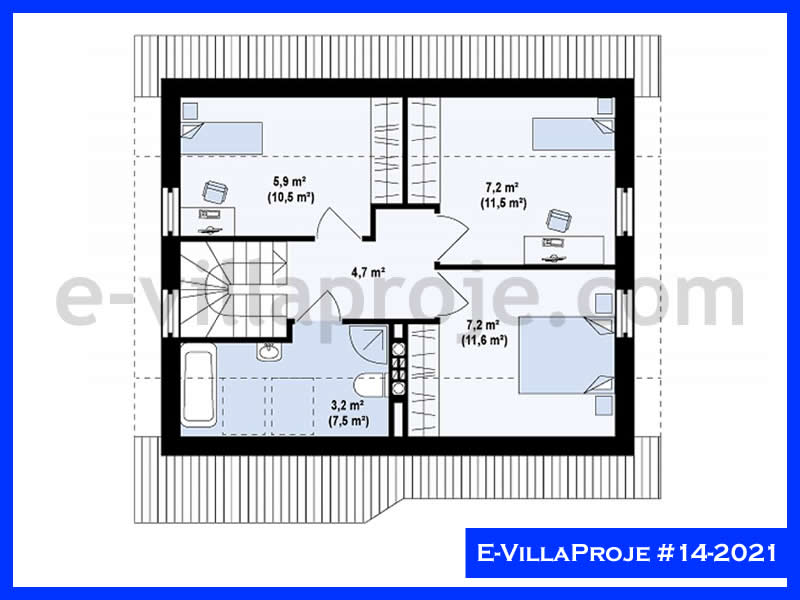Gazbeton Çelik Ev 126 m² Dubleks (3+1) - Görsel 3