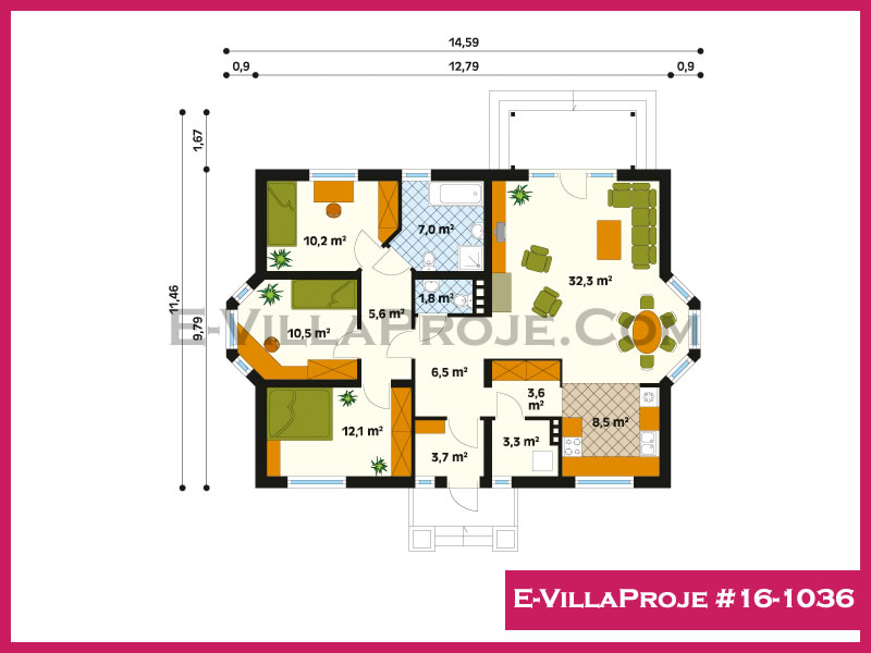 Gazbeton Çelik Ev 128 m² Tek Katlı (3+1) - Görsel 2