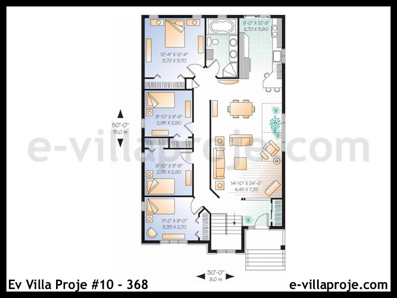 Gazbeton Çelik Ev 129 m² Tek Katlı (3+1) - Görsel 2