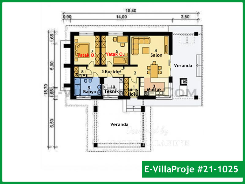 Gazbeton Çelik Ev 129 m² Tek Katlı (3+1) - Görsel 2