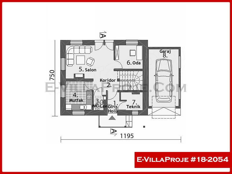 130 m² 3+1 Dubleks Gazbeton Çelik Villa (GCE-D130) - Görsel 2
