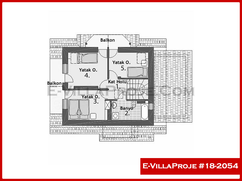 130 m² 3+1 Dubleks Gazbeton Çelik Villa (GCE-D130) - Görsel 3