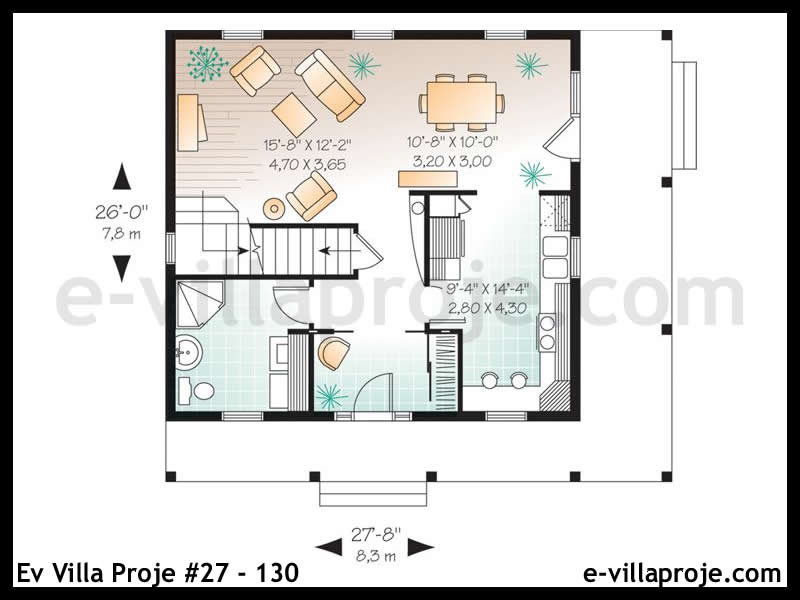 Gazbeton Çelik Ev 130 m² Dubleks (3+1) - Görsel 2